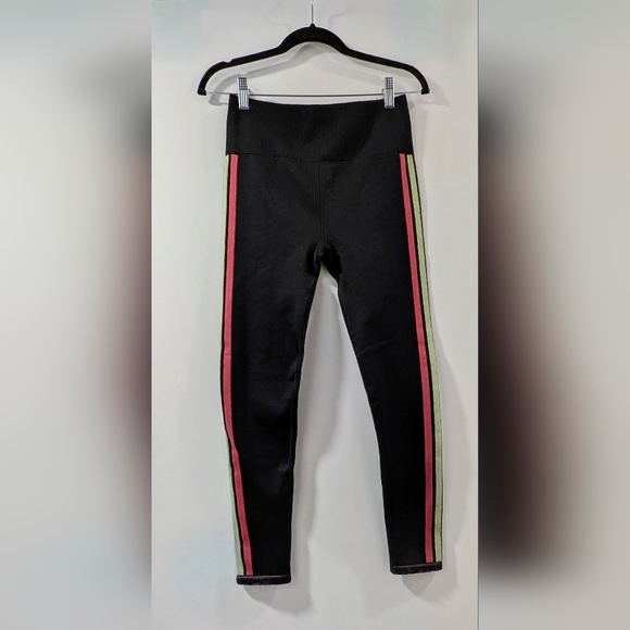 Fabletics Black Athletic Set With Pink And Green Stripes - Picture 4 of 12